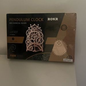 Pendulum Clock Mechanical Wooden Gear Puzzle Kit